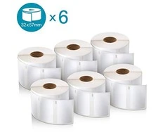 Dymo Dymo Universalios Etiketės 32 x 57 mm baltos 6x 1000 vnt.