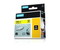DYMO 18052 RHINO Termo vamzdelis 6mm x 1,5m (geltona / juodas šifras)