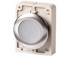 Eaton 30mm diskas lygus baltas su apšvietimu M30C- FDL- W 182925 M30C- FDL- W (182925)