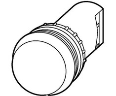 Eaton 22 mm baltos spalvos signalinė lemputė, skirta BA M22- LC- W (216907) lempoms