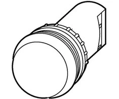 Eaton 22mm žalioji signalinė lemputė, skirta elektros lemputėms su BA M22-LC-G rankena (216909)