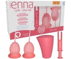 "Enna Cycle 2" mėnesinių taurelės M dydžio + aplikatorius