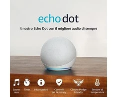 Amazon Echo Dot (5. Gen) nešiojama išmanioji kolonėlė, Baltos spalvos
