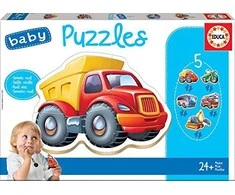 Educa - Dėlionė „Kūdikiams skirtos transporto priemonės“ (5 dalių rinkinys) (14866)