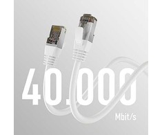 Efb Elektronik M-Cab CAT8.1 Baltas 1M PATCH CORD/RJ45 S/FTP LSZH 40GBIT CU LAN