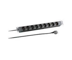 Efb Elektronik EFB 19" 1HE Steckdosenleiste 9x 2.0m be Schalter, schw.