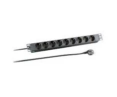 Efb Elektronik EFB 19" 1HE Steckdosenleiste 9x 2.0m be Schalter, schw.