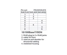 Ecolan EFB EFB T-Adapteris Cat.5e 10/100BaseT/ISDN