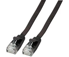 Efb Elektronik EFB Flat kabelis RJ45 U / UTP, cat.6A, PVC, 1,5 m, juodas (K8107SW.1.5)