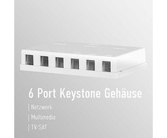 Efb Elektronik EFB EFB Keystone Anschlussbox 6Port Aufputz reinweiss be Modul