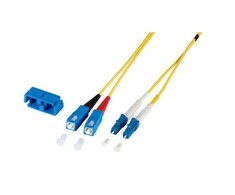 „Rotronic Cable Fiber Optic Duplex“, vieno režimo E9/125 µm LC/SC, Geltona, 7,5 m