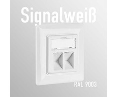 Efb Elektronik EFB EFB tinklo lizdas, 2 krypčių, skirtas „keystone“, baltas RAL 9003, be „keystone“