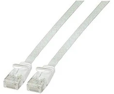 Efb Elektronik EFB plokščias RJ45 U/UTP pataisinis kabelis, kat.6A, PVC, 1,5 m, balta (K8107WS.1.5)