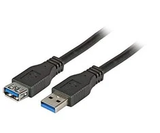 Efb Elektronik USB kabelis EFB USB-A - USB-A 1,8 m Juodas (K5237.1.8)