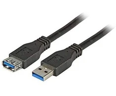 USB kabelis EFB USB-A - USB-A 1,8 m Juodas (K5237.1.8)