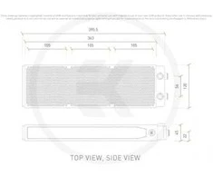 Ek Water Blocks Ek Vanduo Blocks EK Vanduo Blocks EK-Pro Radiator P360 Multiport – 360 mm, juodos spalvos