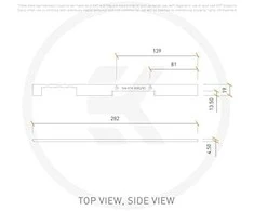 Ek Water Blocks EK vandens blokai EK Vanduo blokai EK-Quantum Vector² Strix RTX 3080/90 ABP šoninis dangtelis – sidabrinis