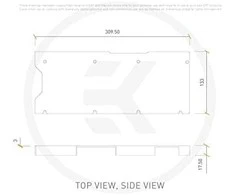 Ek Water Blocks Ek Vanduo Blocks EK Vanduo Blocks EK-Quantum Vector² XC3 RTX 3080/90 galinė plokštė – nikelis
