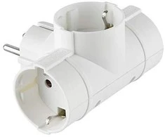 Electraline 3-vietis skirstytuvas el.lizdui baltas