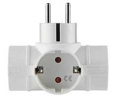 Electraline 3-vietis skirstytuvas el.lizdui baltas