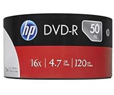 Hewlett Packard (HP) HP DVD- -R 4.7 GB 16x 50 vienetų (HP 1650S -)