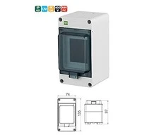 Elektro Plast Nasielsk Elektro-Plast HERMETICA tiper RN- 1x3 IP65 pilkas 2201- 01