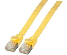 EFB Patch cord flat U / FTP, kat. 6A, PVC, 1,5 m, geltona