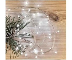 LED girlianda NANO, 4.5Vac (3xAA), 2.4m, 100 x LED, šaltai balta, su laikmačiu, EMOS