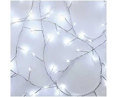 LED girlianda NANO, 4.5Vac (3xAA), 2.4m, 100 x LED, šaltai balta, su laikmačiu, EMOS