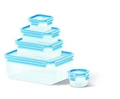 Emsa Food Clip&amp;Close 508568 5 vnt. Rinkinys skaidrus/mėlynas