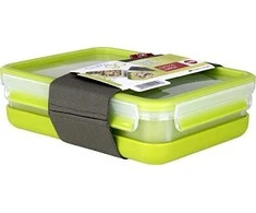 Emsa Clip&amp;Go Priešpiečių dėžutė 518098 1,2l Transparent/Žalias