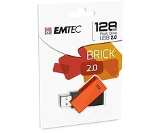 Pendrive Emtec Emtec C350 Brick pamięć USB 128 GB USB Typu-A 2.0 Juodas, Oranžinė