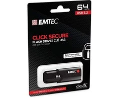 Atmintinė Emtec B120 Click Secure 64GB USB 3.2