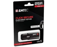 Emtec Emtec B120 Click Secure USB flash drive 256 GB USB Type-A 3.2 Gen 2 (3.1 Gen 2) Juodas