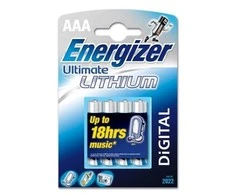 LICHIO BATTERY ENERGIZER ULTIMATE LITHIUM BAT-AAA-LITHIUM/E*P4 1,5 V LR03 AAA