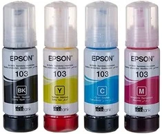 Epson 103 EcoTank | Ink Cartridge | Juodas, Cyan, Magenta, Geltona