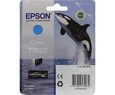 Epson T7602 | Rašalo kasetė | Žydra spalva