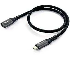 Kabelis USB Equip USB-C - USB-C 0.5 m Juodas (128370)
