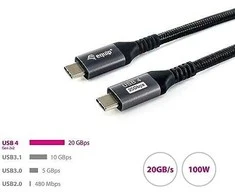 Kabelis USB Equip USB-C - USB-C 2 m Juodas (128382)