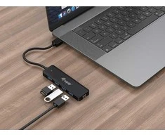 Equip Įrengti USB-Hub 4-Port 3.2 ->4x3.0 +USB-C Adp.5Gbps o.Netz.sw