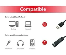 Equip Garso kabelio adapteris USB-A->1X Klinkenbuchse 4pin St/Bu