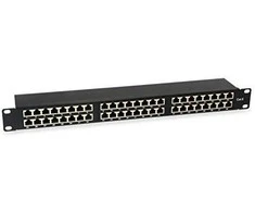 Equip Patchpanel 48x RJ45 Cat6 19" FTP 1HE ISO/IEC hellgrau