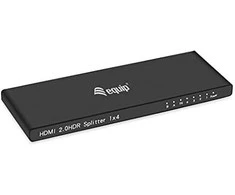 Equip Equip HDMI skirstytuvas 2.0 4 prievadų itin plonas 4K/60Hz juodos spalvos