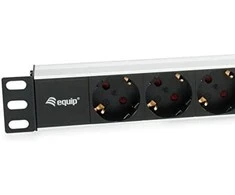 Equip Equip Steckdosenleiste 19"(1HE)9fach Schukon. 1.8m Alu