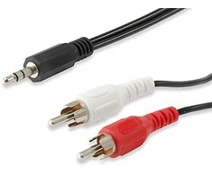 Kabelis Equip Jack 3.5mm - RCA (Cinch) x2 2.5m juoda (14709207)