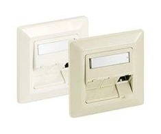 RJ45 Rahmenset Equip 3xRJ45 Unterputz reinweiß - 761304