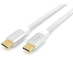 USB kabelis Equip USB-C - USB-C 1 m Balta (128356)