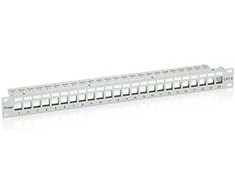 Equip Equip Patchpanel 24x Cat6 19'' FTP 1HE Keystone Montage gr