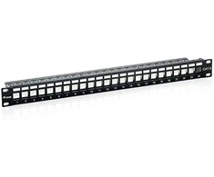 Equip Patchpanel 24x Cat6 19 FTP 1HE Keystone Montage sw