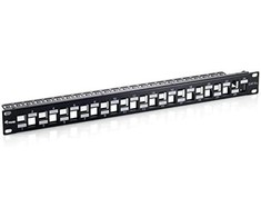 Organizer Equip Patchpanel 24x Cat6A 19'' FTP 1HE Keystone Montage sw